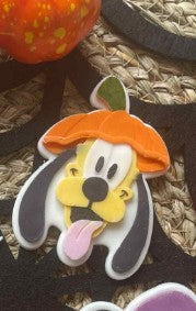 Dog with pumpkin hat cookie cutter and stamp