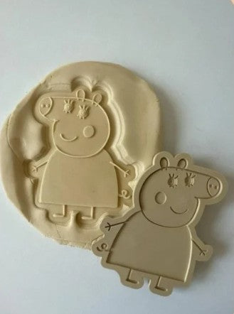 Mummy pig cookie cutter and stamp