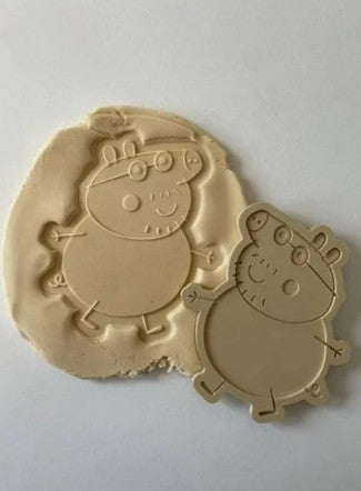 Daddy pig cookie cutter and stamp