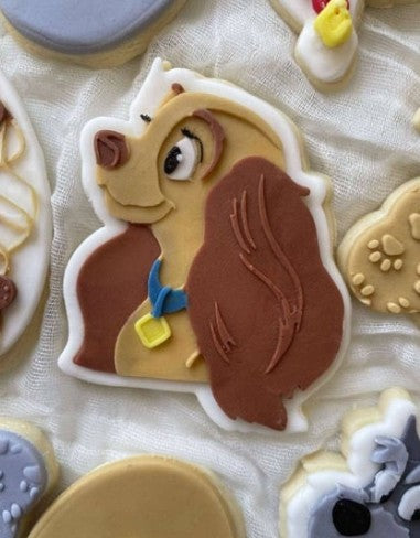 Pretty dog cookie cutter and stamp