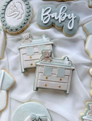 Baby Changing table cookie cutter and stamp