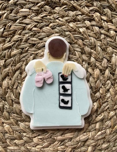 Pregnancy announcement cookie cutter and stamp