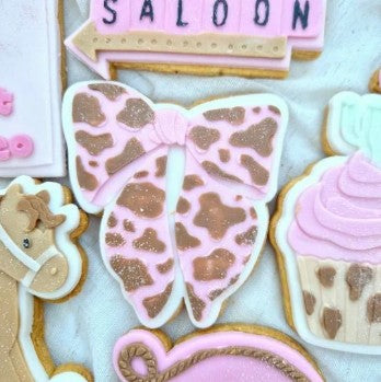 Cow bow  cookie cutter and stamp