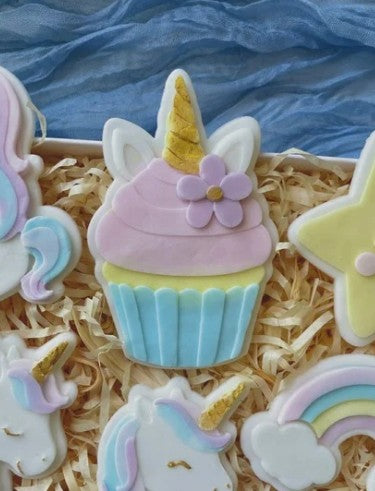 Unicorn Cupcake Cookie Cutter & Stamp
