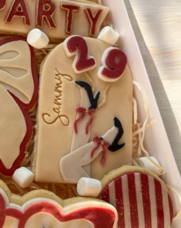 Legs with balloon Tassel cookie cutter and stamp
