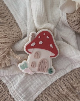 Toadstool House cookie cutter and stamp