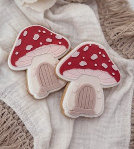 Mushroom House cookie cutter and stamp