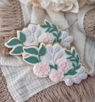 Flowers cookie cutter and stamp