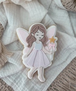 Fairy with wand cookie cutter and stamp