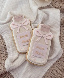 Pixie dust bottle cookie cutter and stamp