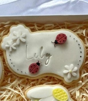 Ladybird Nametag cookie cutter and stamp