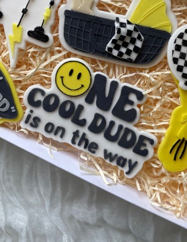 One cool dude is on the way cookie cutter and stamp