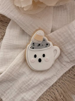 Ghost mug cookie cutter and stamp
