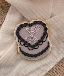 Vintage halloween heart cake cookie cutter and stamp