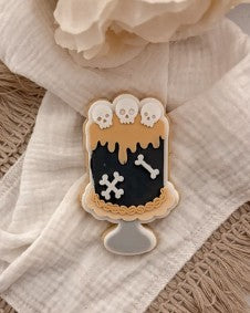 Vintage tall Halloween cake cookie cutter and stamp