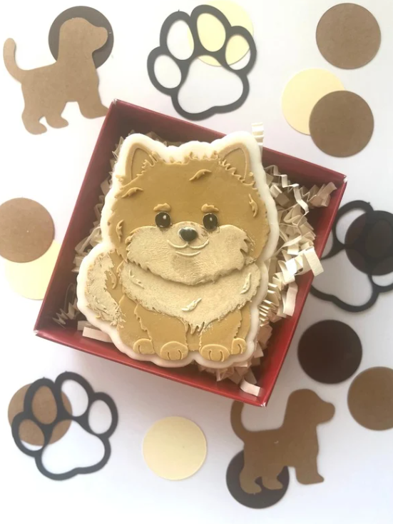 Pomeranian Cookie Cutter & Stamp