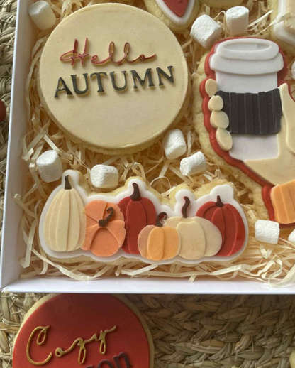 Row Of Pumpkins Cookie Cutter & Stamp