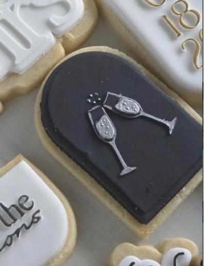 Toasting glasses in arch - Cookie Cutter & Stamp