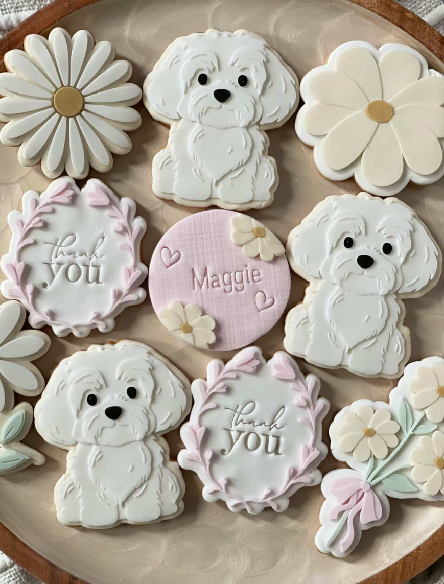 Maltese Cookie Cutter & Stamp