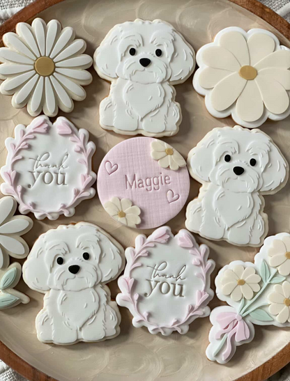 Maltese Cookie Cutter & Stamp