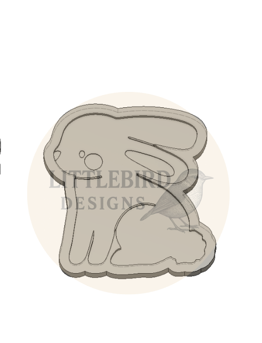 cute bunny - Cookie Cutter & Stamp