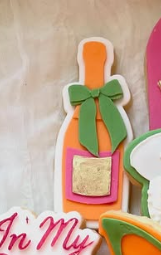 Champange with bow - Cookie Cutter & Stamp