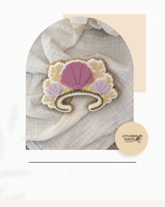 Mermaid Crown Cookie Cutter & Stamp