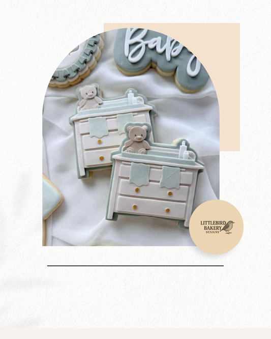 Baby Changing table cookie cutter and stamp