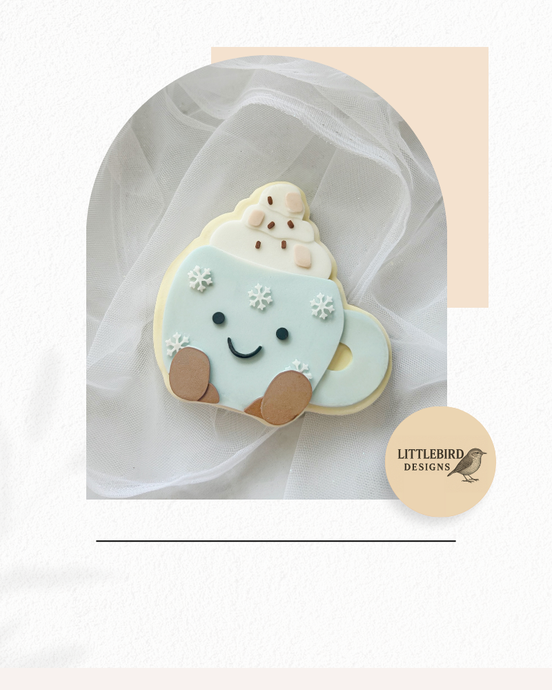 Snowflake Mug plush cookie cutter and stamp