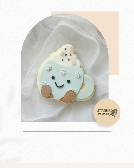 Snowflake Mug plush cookie cutter and stamp