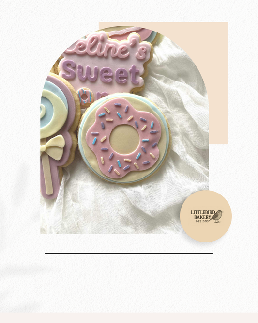Doughnut with sprinkles cookie cutter and stamp