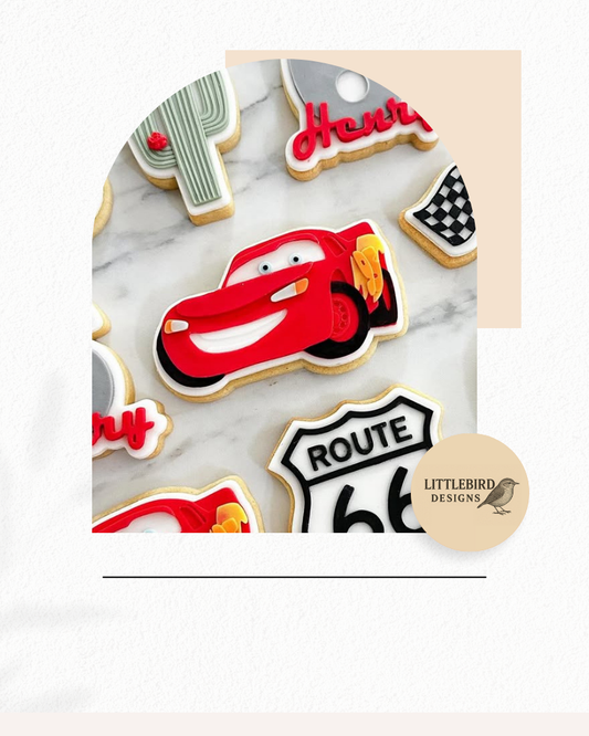Red Race car cookie cutter and stamp