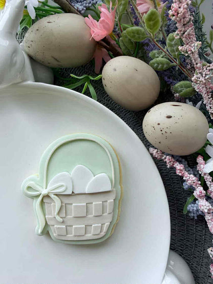 Eggs in basket - Cookie Cutter & Stamp