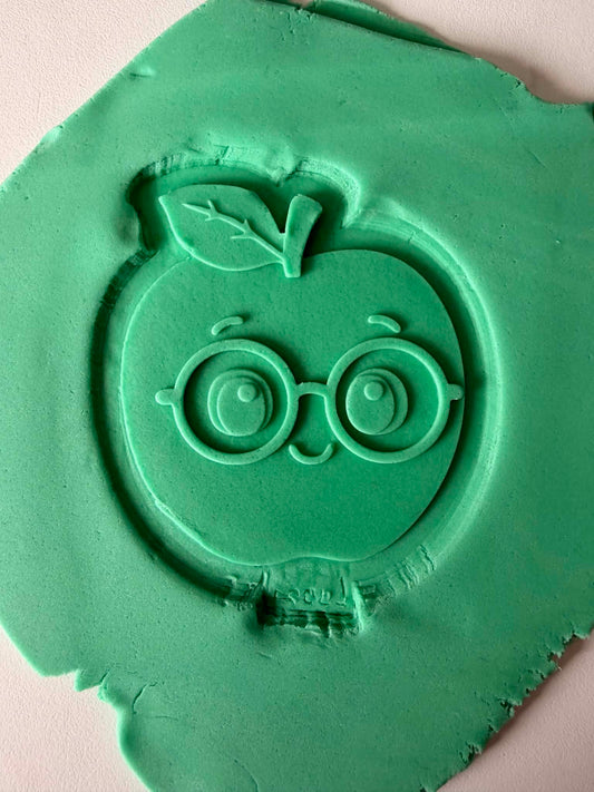Apple with glasses - Cookie Cutter & Stamp
