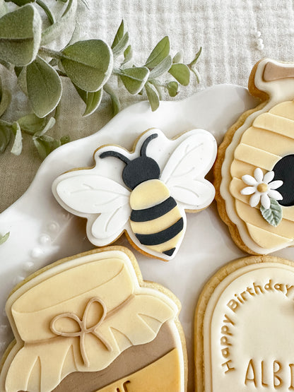 Honey Bee Cookie Cutter & Stamp