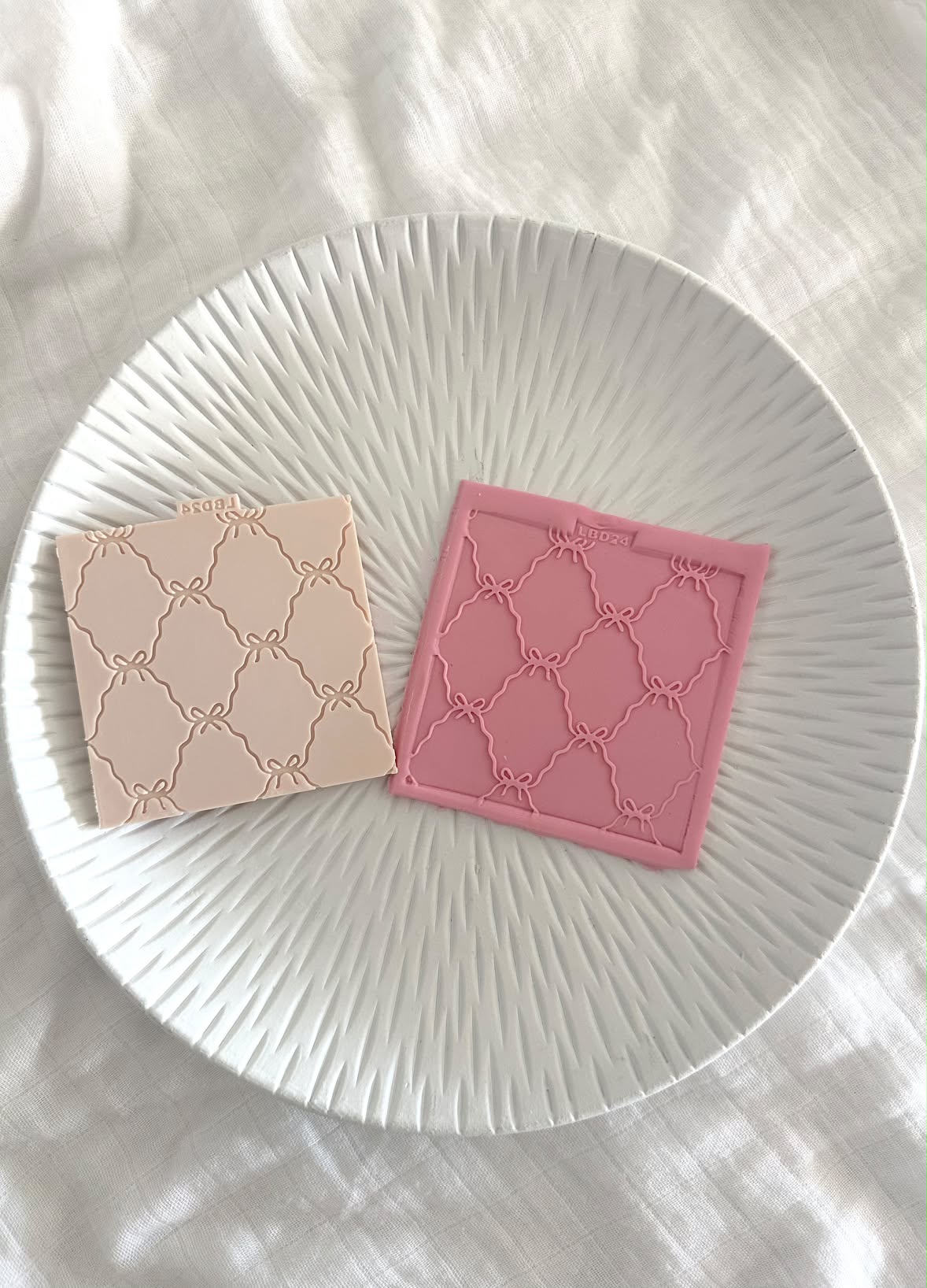 Bow Pattern plate - Cookie Stamp