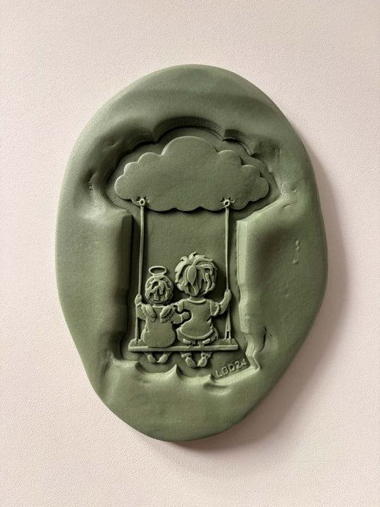 Angel baby with Child on swing - Cookie Cutter & Stamp