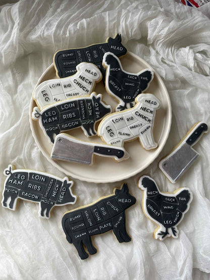 Butchers chicken chart - Cookie Cutter & Stamp