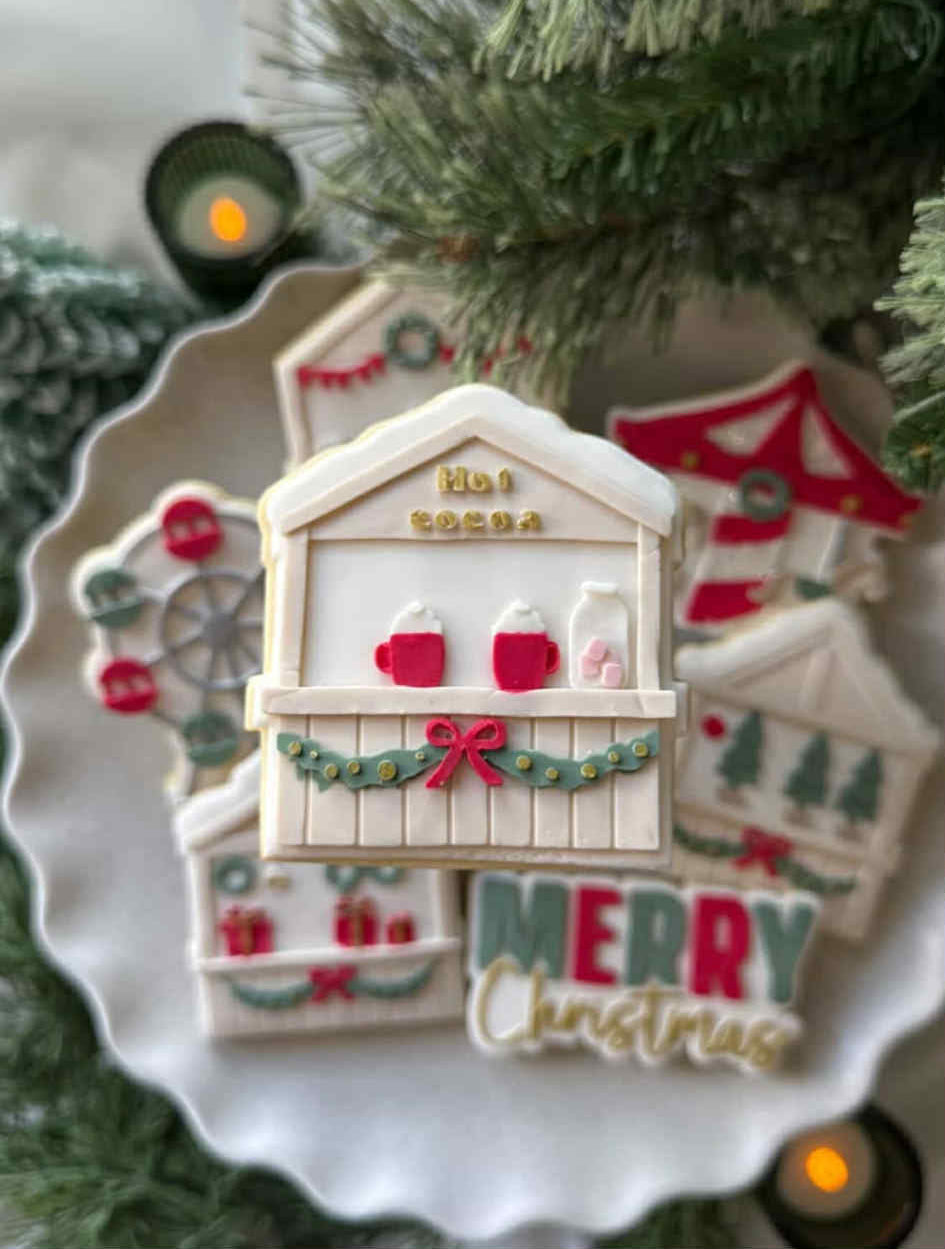 Christmas Hot Cocoa Stall cookie cutter and stamp