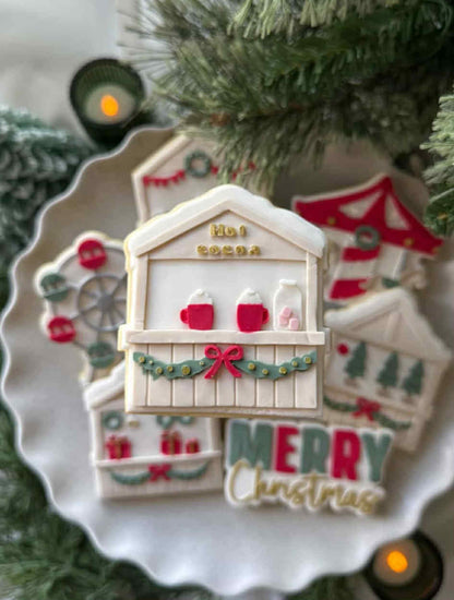 Christmas Hot Cocoa Stall cookie cutter and stamp