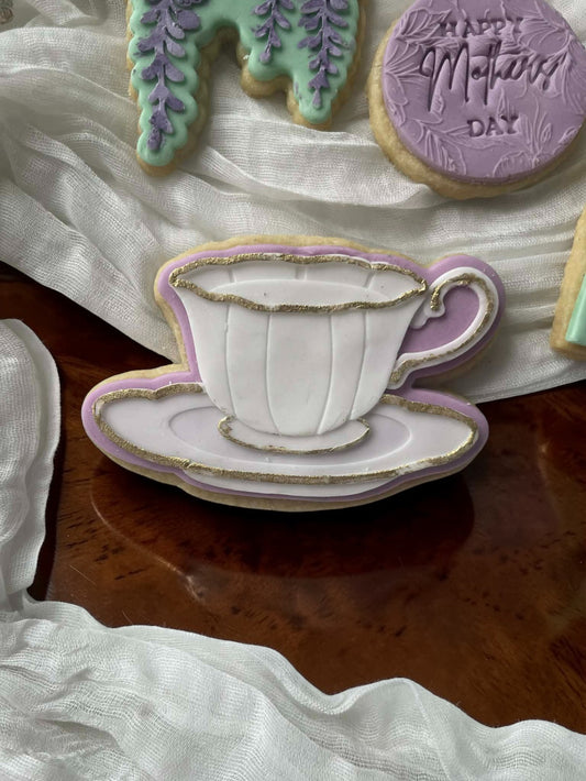 Vintage teacup - Cookie Cutter & Stamp