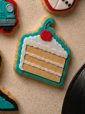 Cake Slice - Cookie Cutter & Stamp