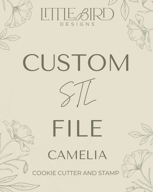 Camelia custom - Cookie Cutter & Stamp