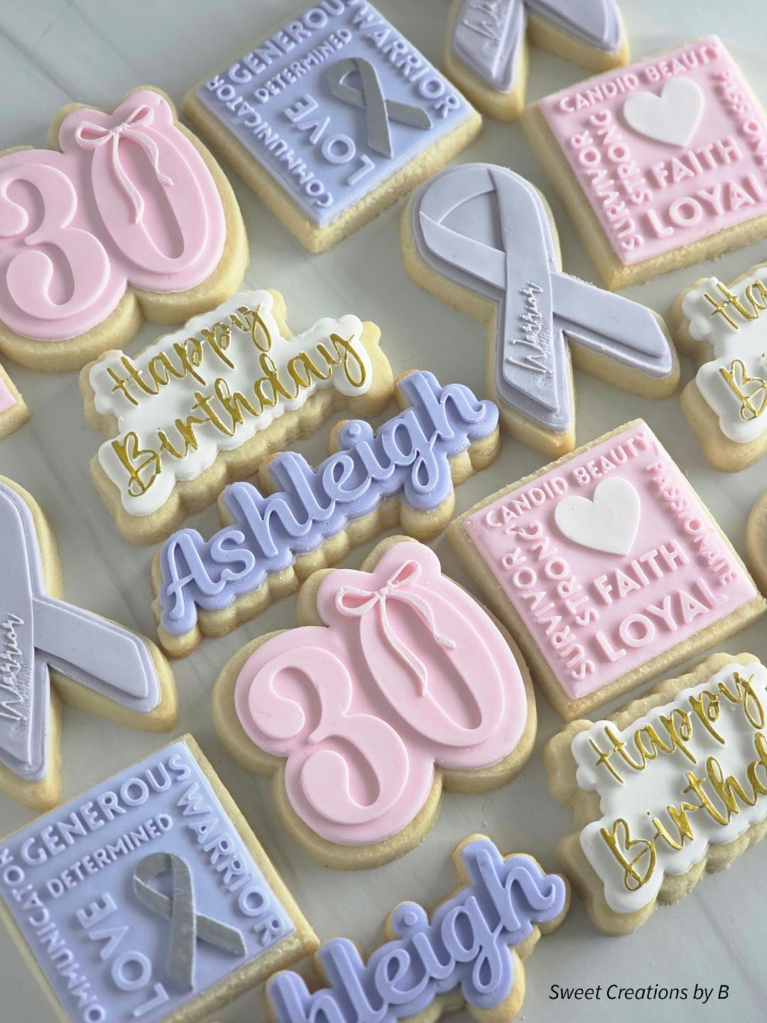 Cancer ribbon - Cookie Cutter & Stamp