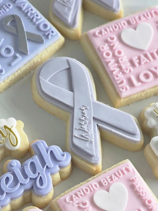 Cancer ribbon - Cookie Cutter & Stamp