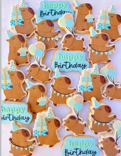 Capybara with cupcake- Cookie Cutter & Stamp