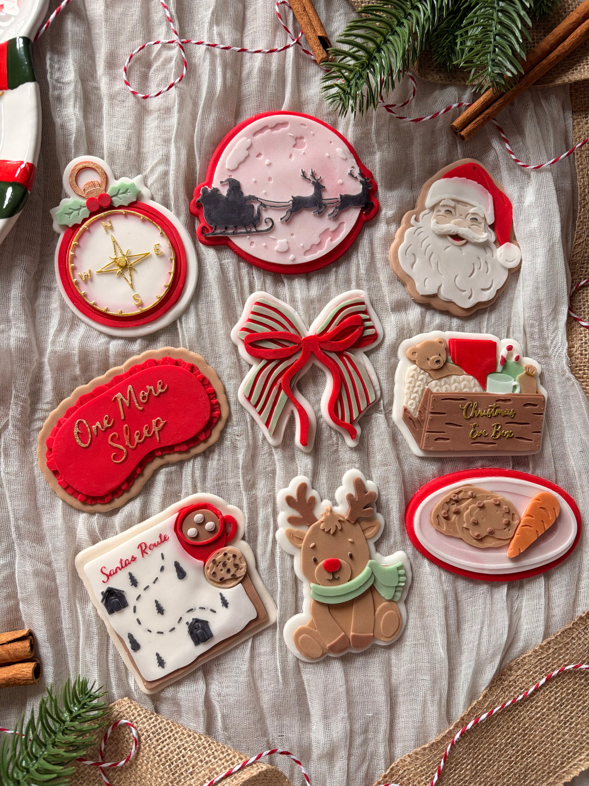Striped double bow - Cookie Stamp & cutter