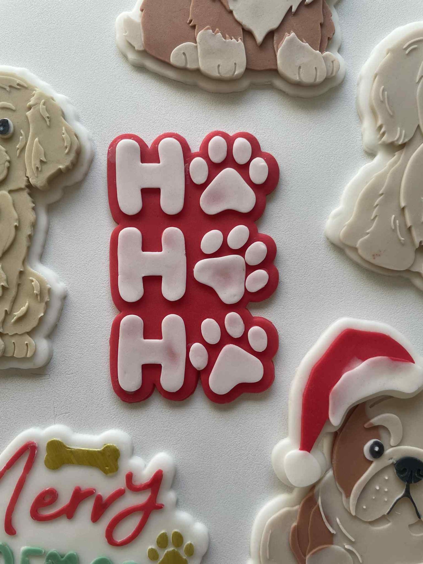 Ho Ho Ho cookie cutter and stamp