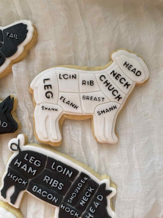 Butchers lamb chart - Cookie Cutter & Stamp