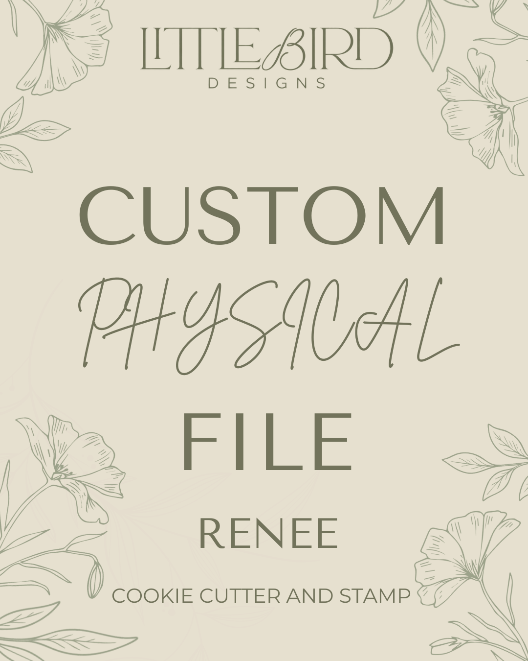 Renee custom - Cookie Cutter & Stamp